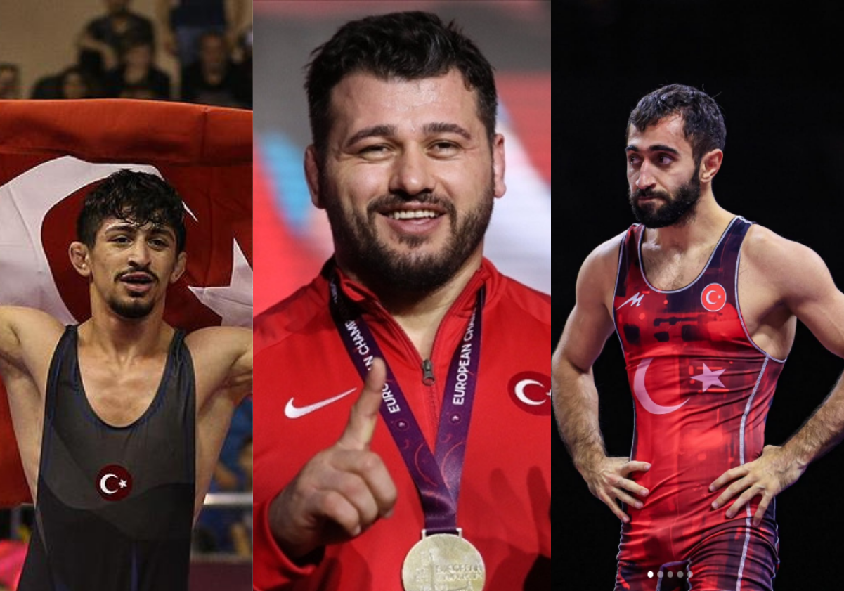 Mindere damga vurdular! 3 milli güreşçi yarı finalde