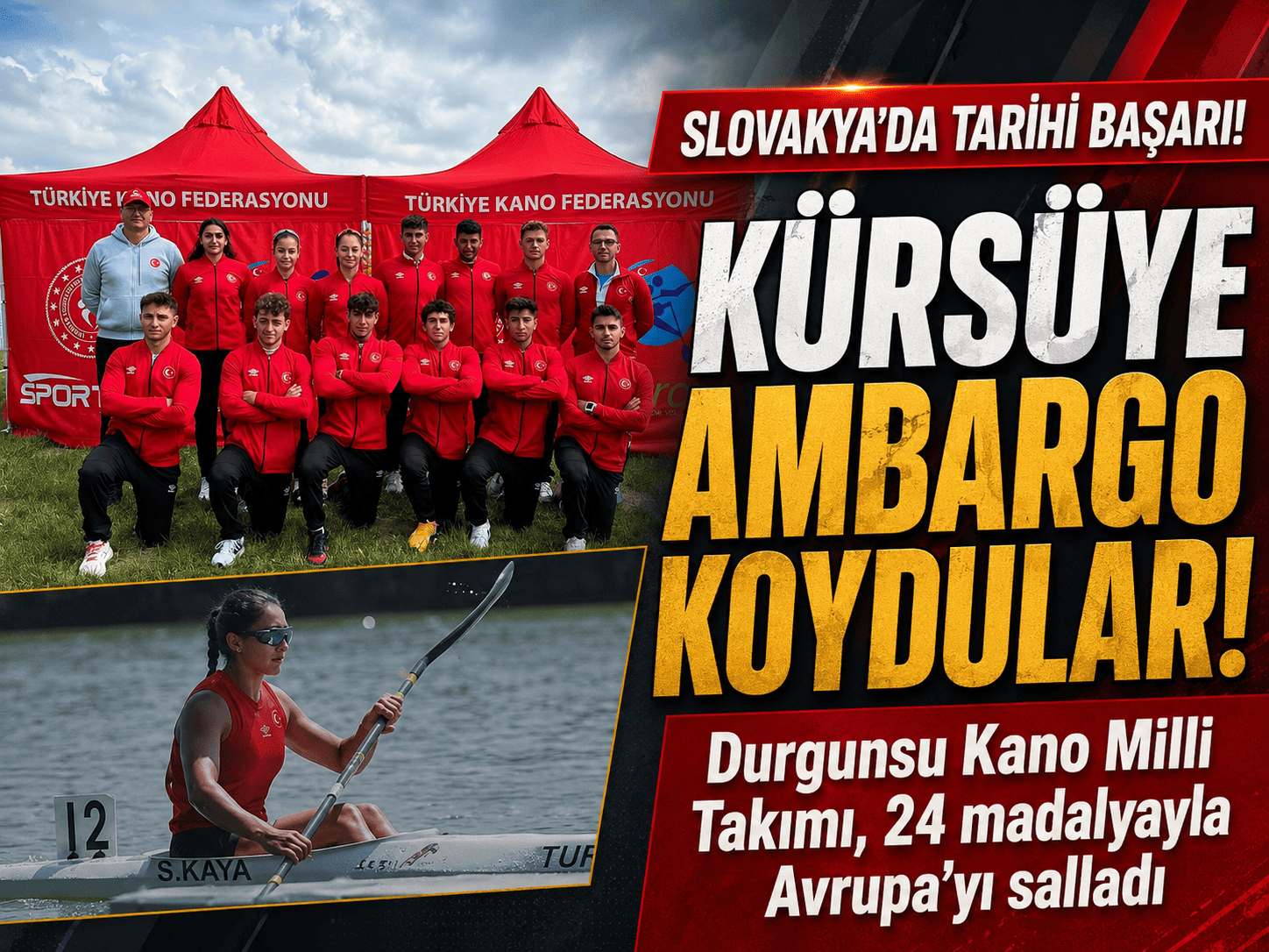 Milli kanoculardan Slovakya’da madalya yağmuru