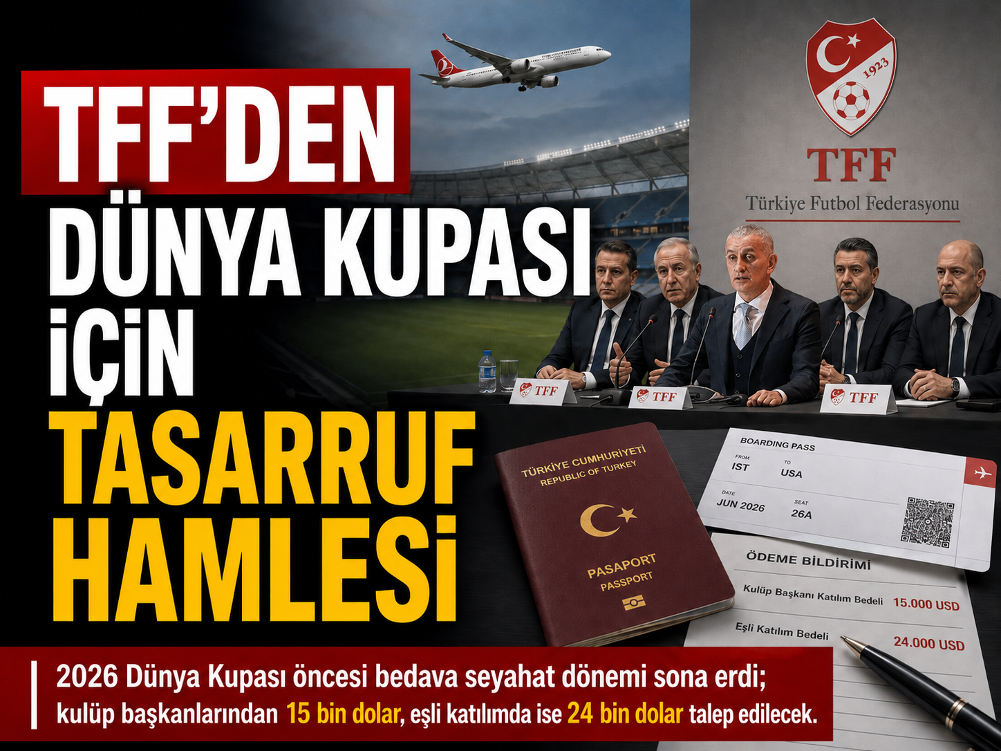 TFF Dünya Kupası’nda bedava seyahat dönemini kapattı