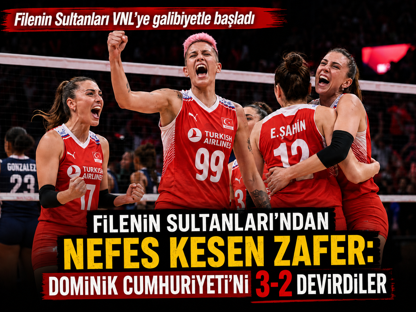 Türkiye, Dominik Cumhuriyeti’ni 3-2 mağlup etti