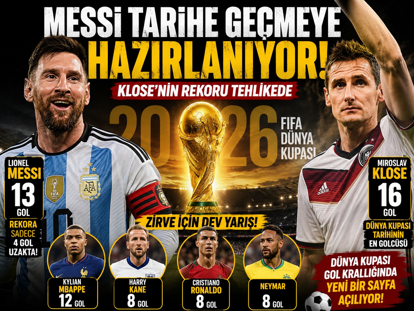 Messi tarihe geçmeye hazırlanıyor! Klose’nin rekoru tehlikede
