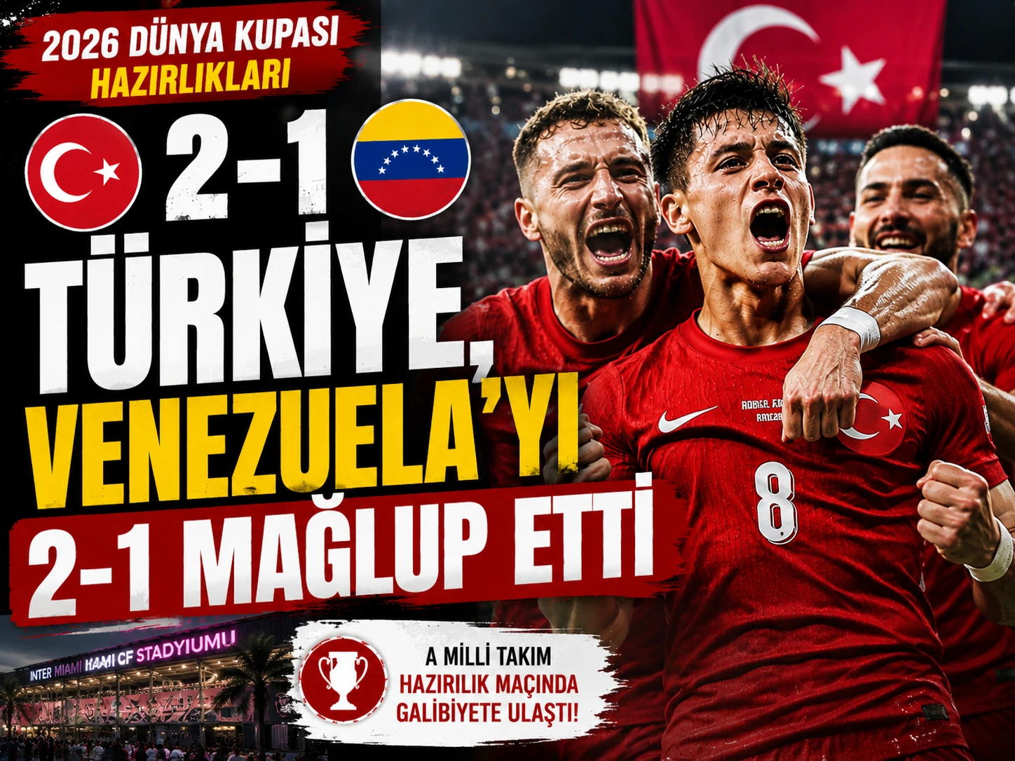 Türkiye, Venezuela’yı 2-1 mağlup etti