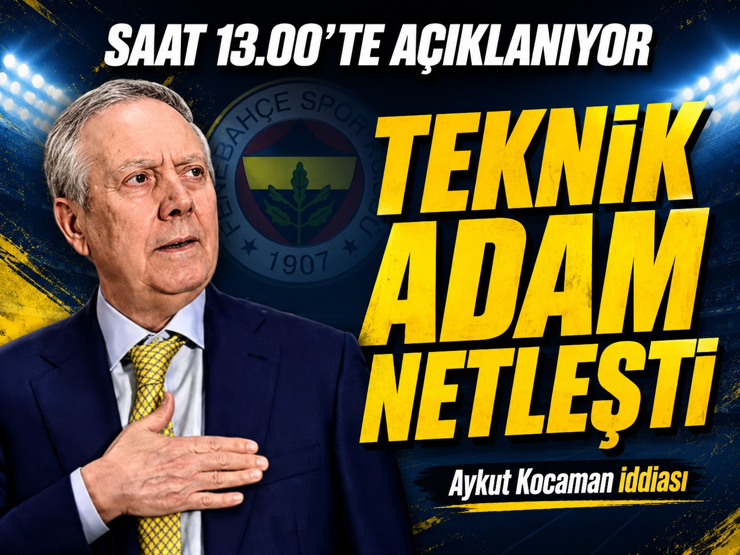 Fenerbahçe’de yeni dönem başlıyor: Teknik direktör 13.00’te açıklanacak