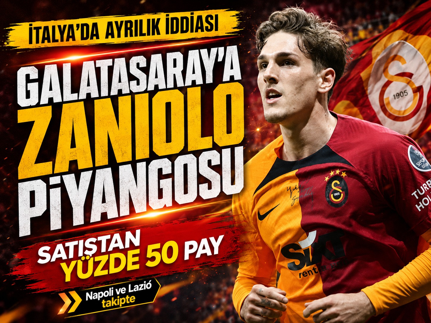 Galatasaray’a Zaniolo piyangosu: Satıştan yüzde 50 pay