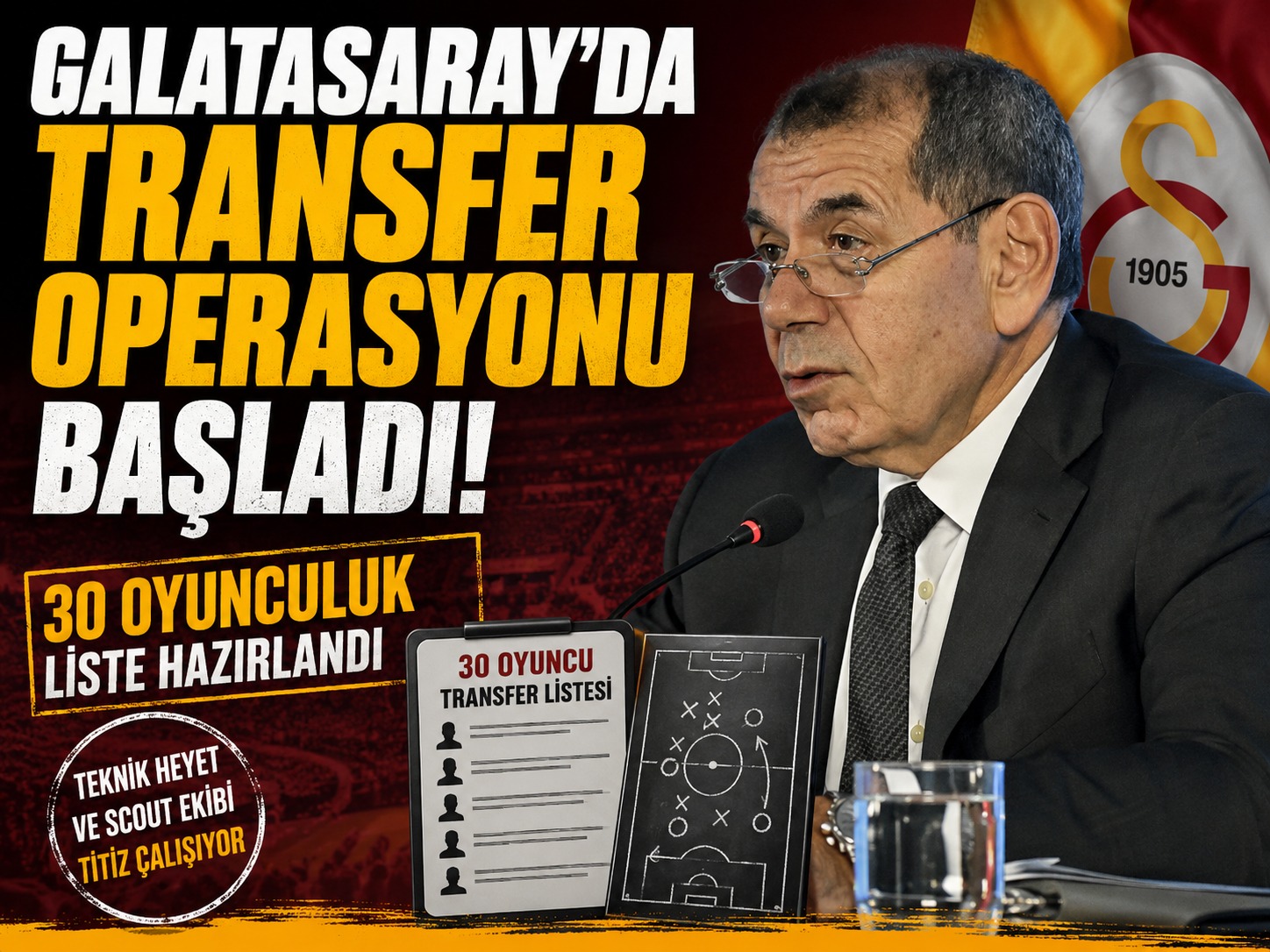 Galatasaray’da transfer operasyonu başladı: 30 oyunculuk liste hazırlandı