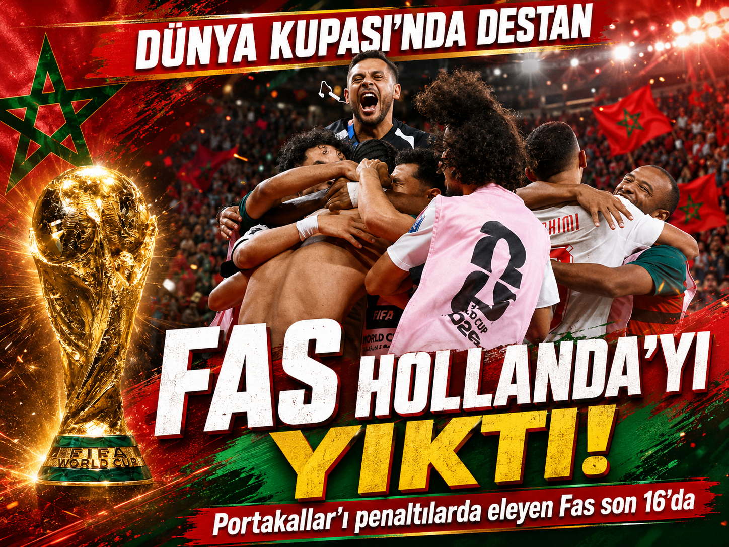 Son nefeste hayata döndü! Fas, Hollanda'yı yıktı