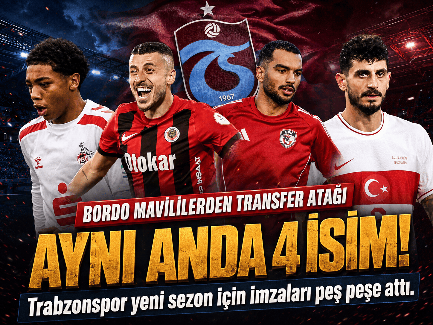 Trabzonspor’dan transfer şov: 4 isim birden KAP’ta