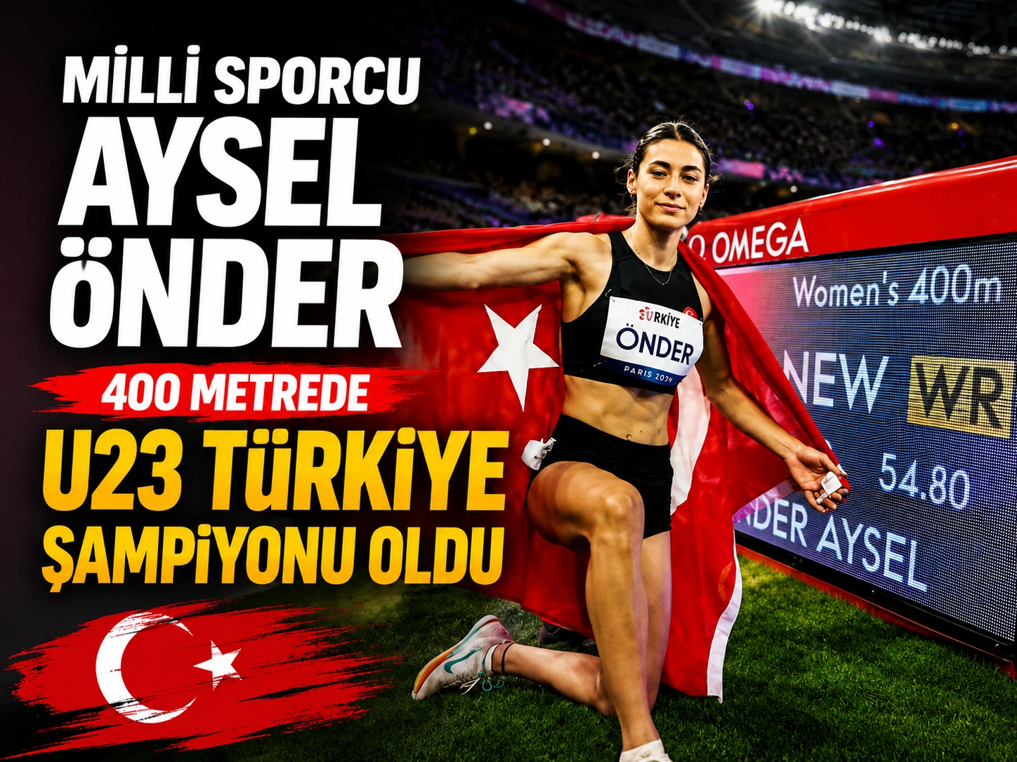 Milli sporcu Aysel Önder 400 metrede U23 Türkiye şampiyonu oldu