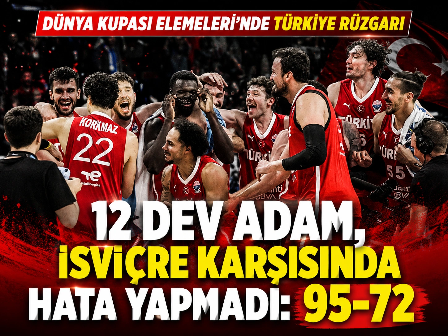 12 Dev Adam, İsviçre karşısında hata yapmadı: 95-72