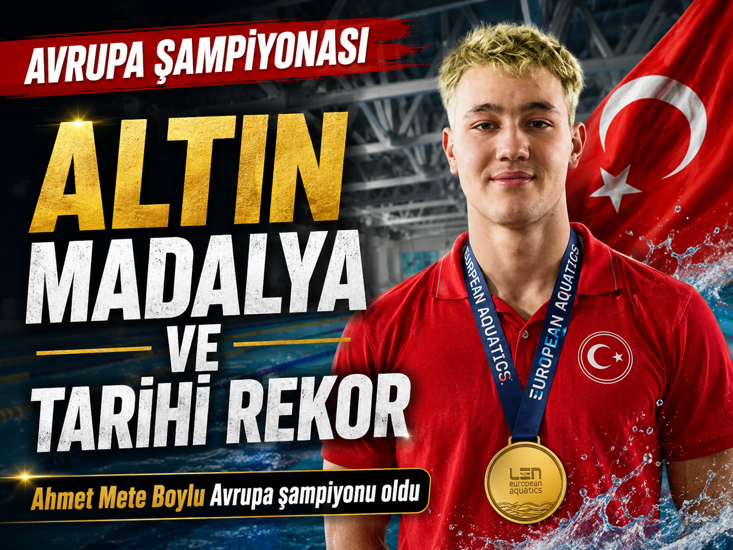 Milli yüzücü Avrupa'yı fethetti! Rekorlarla şampiyon oldu