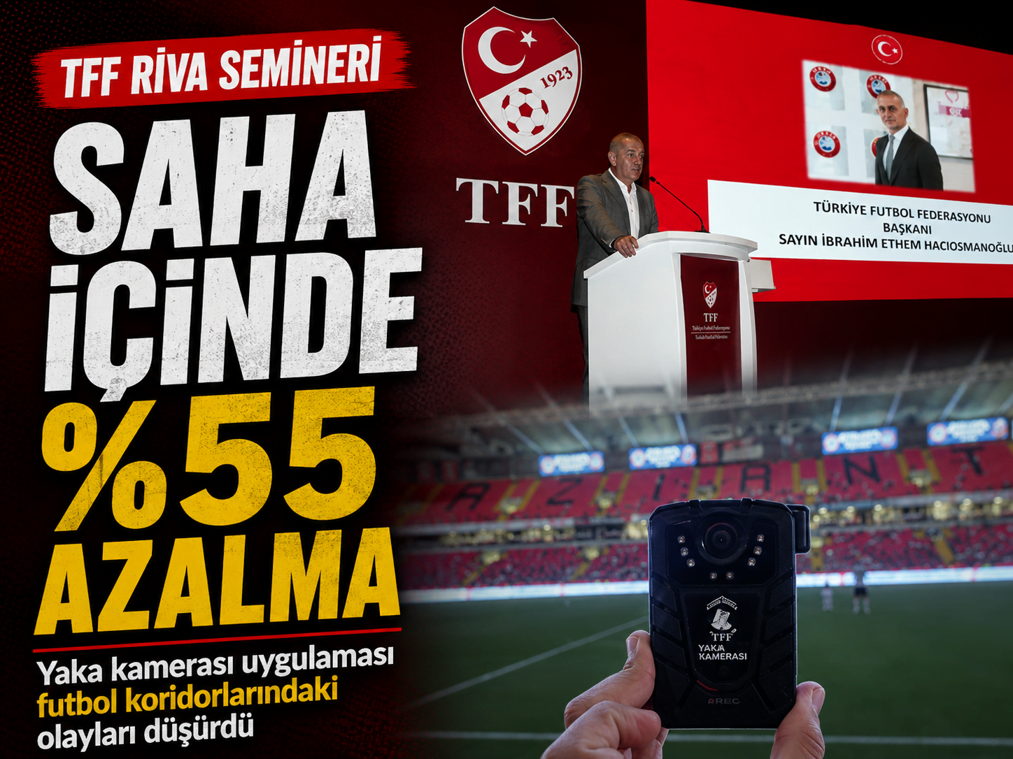 Yaka kamerası uygulaması sonuç verdi! TFF verileri açıkladı