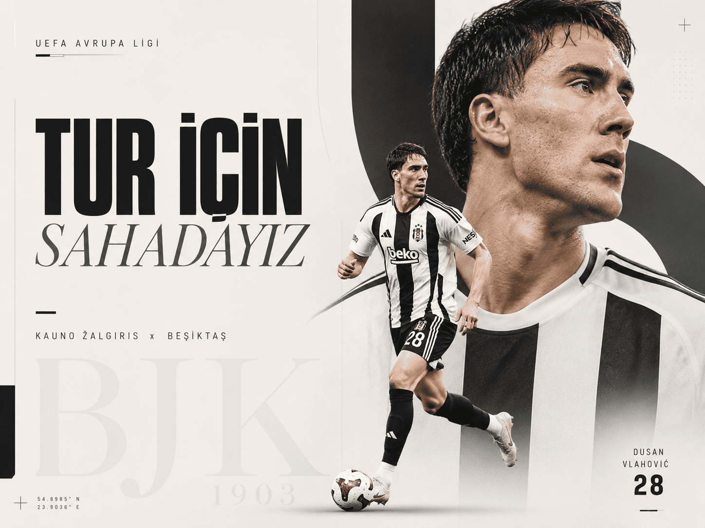 Beşiktaş Avrupa Ligi için Litvanya’da sahaya çıkıyor
