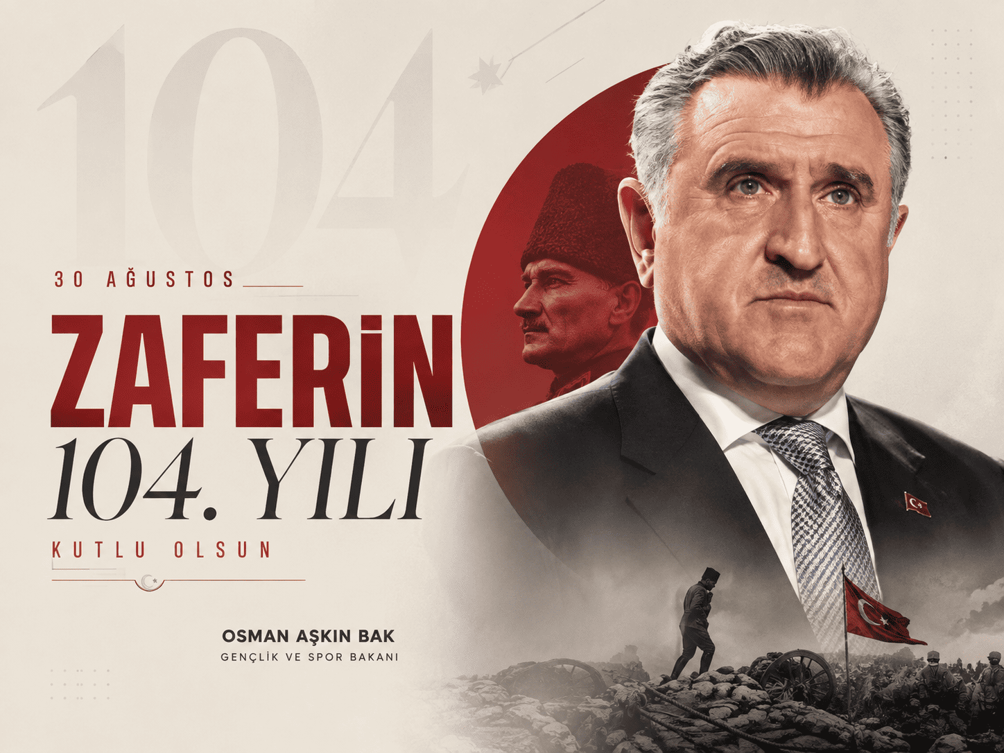 Bakan Bak’tan 30 Ağustos Zafer Bayramı mesajı