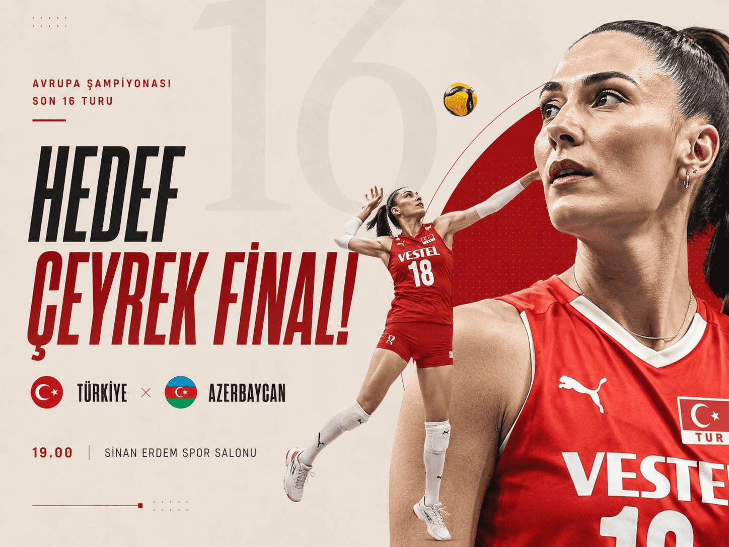 A Milli Kadın Voleybol Takımı Azerbaycan karşısında