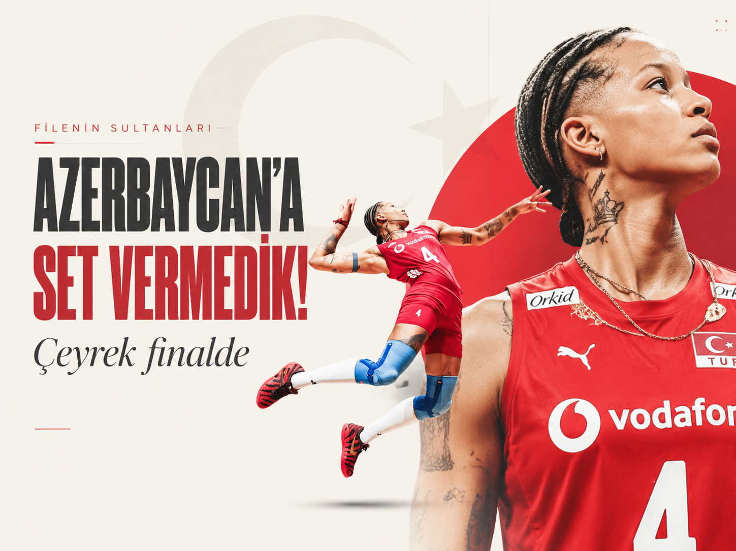 Azerbaycan’a set vermedik! Filenin Sultanları çeyrek finalde