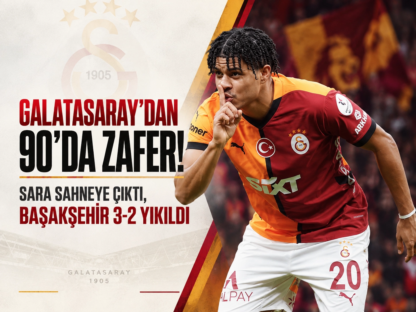 Galatasaray son sözü 90’da söyledi! Sara’dan 3-2’lik zafer