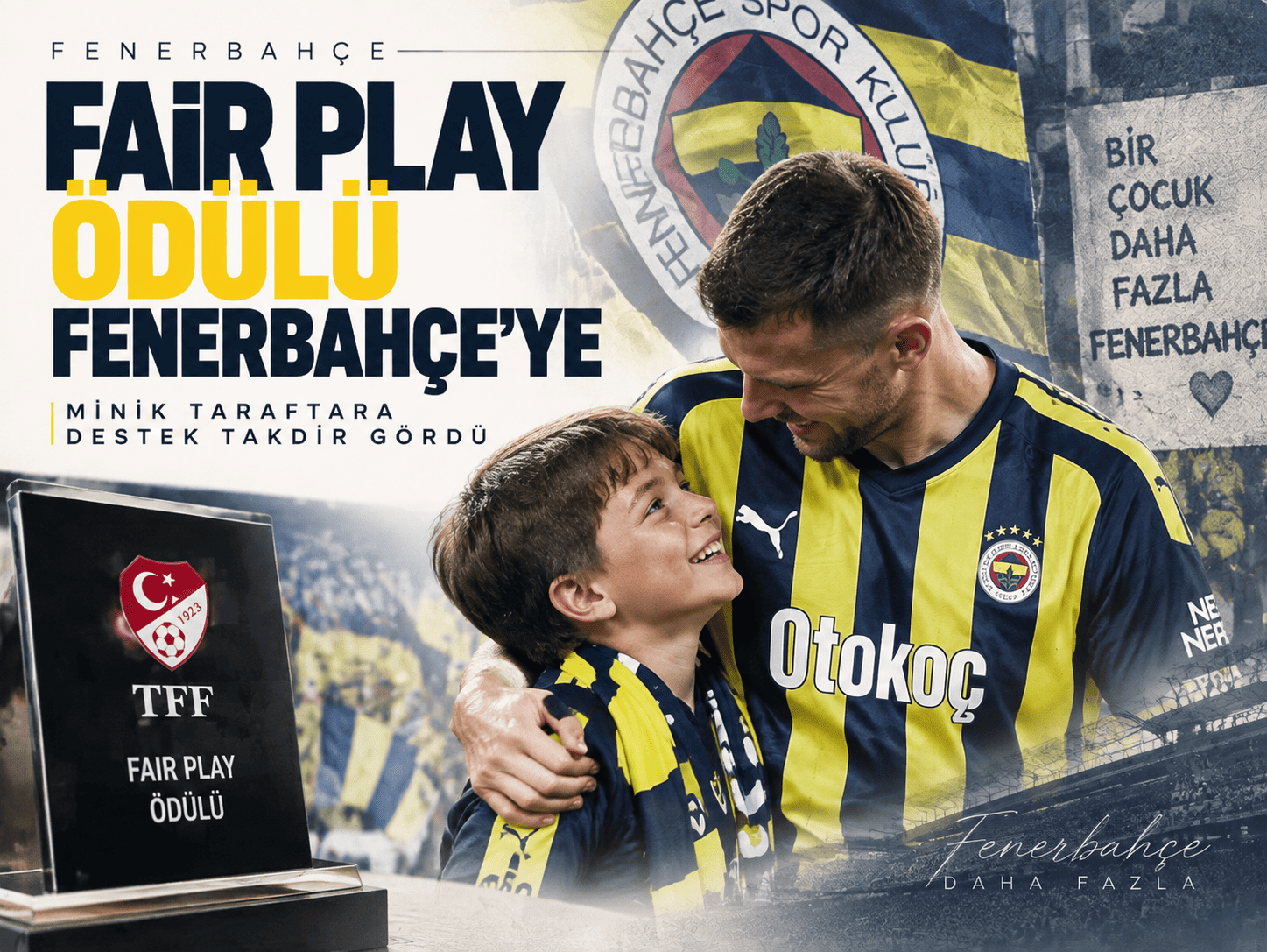 Minik taraftara sahip çıktı, Fenerbahçe ödülü aldı