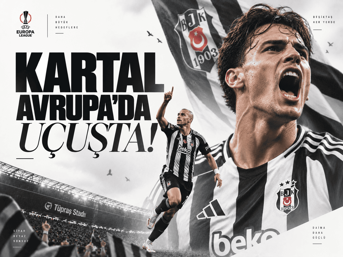 Tüpraş'ta Kartal şovu! Beşiktaş Marsilya karşısında coştu