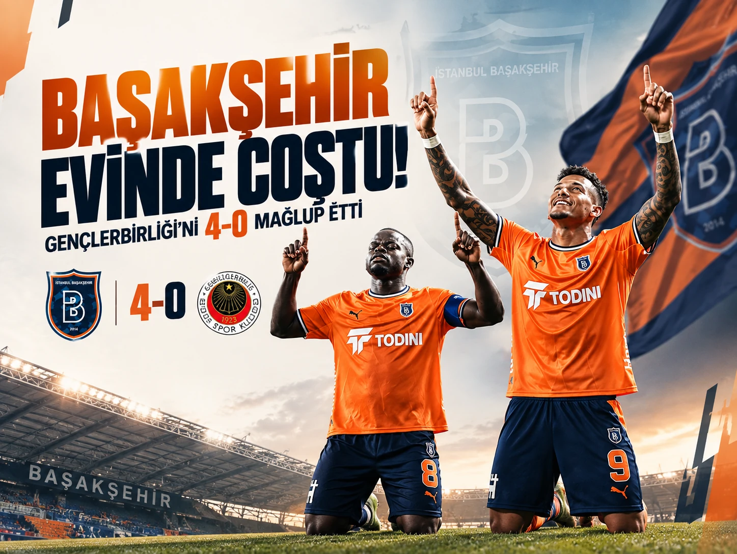 Başakşehir evinde coştu! Gençlerbirliği’ni 4-0 mağlup etti