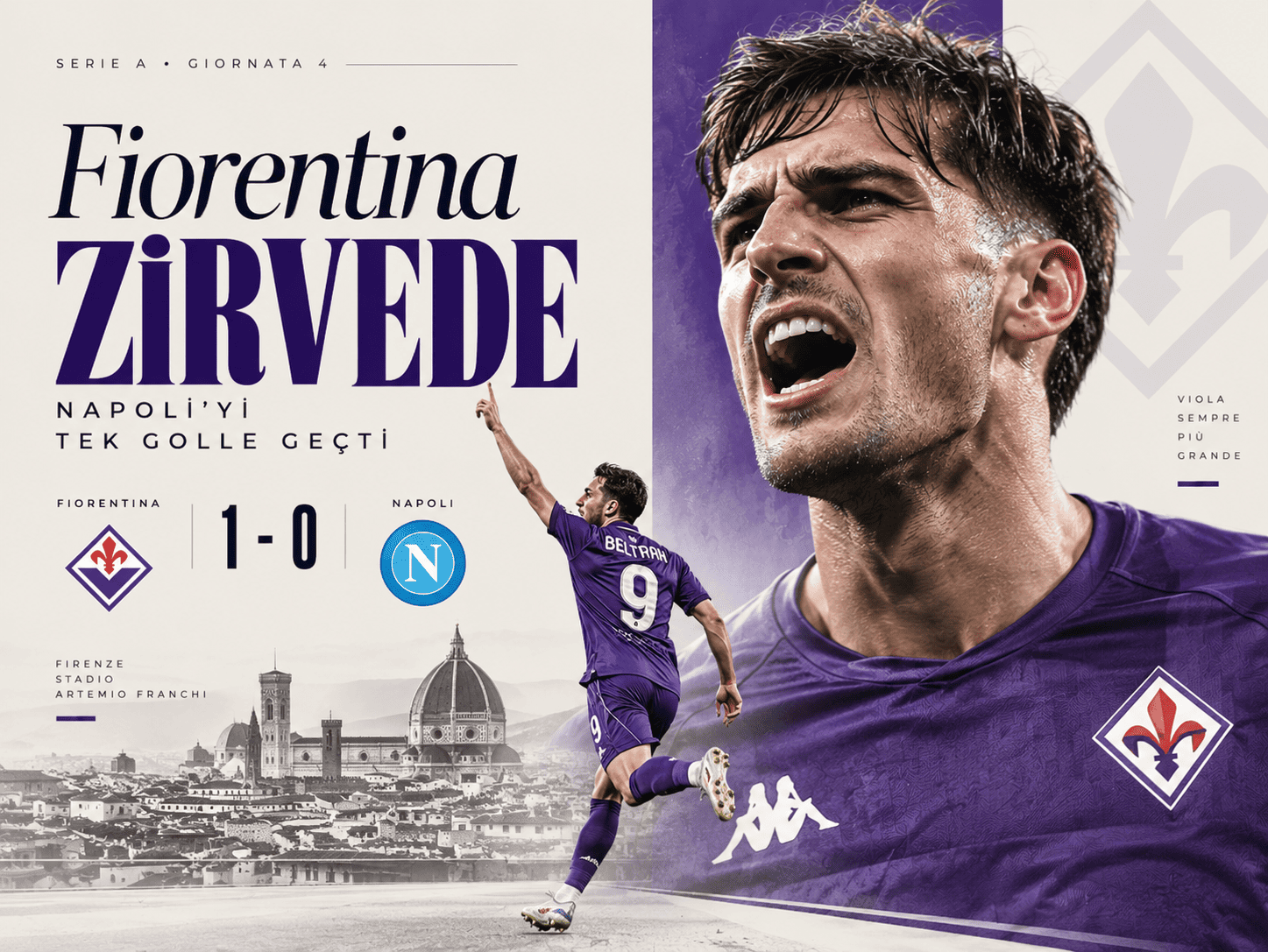 Fiorentina Napoli’yi mağlup etti: 1-0