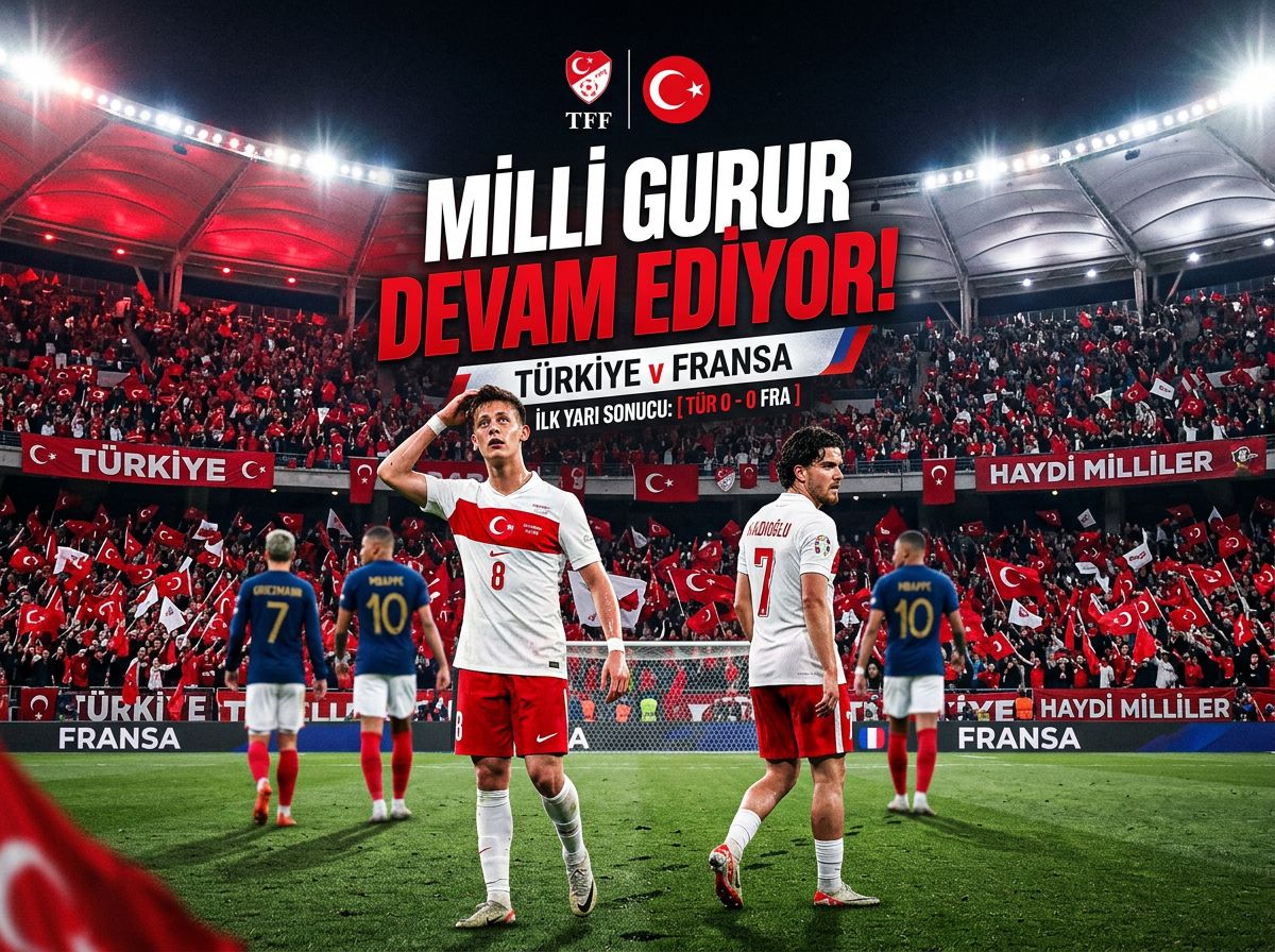 Türkiye-Fransa maçında nefesler tutuldu! İlk yarı bitti