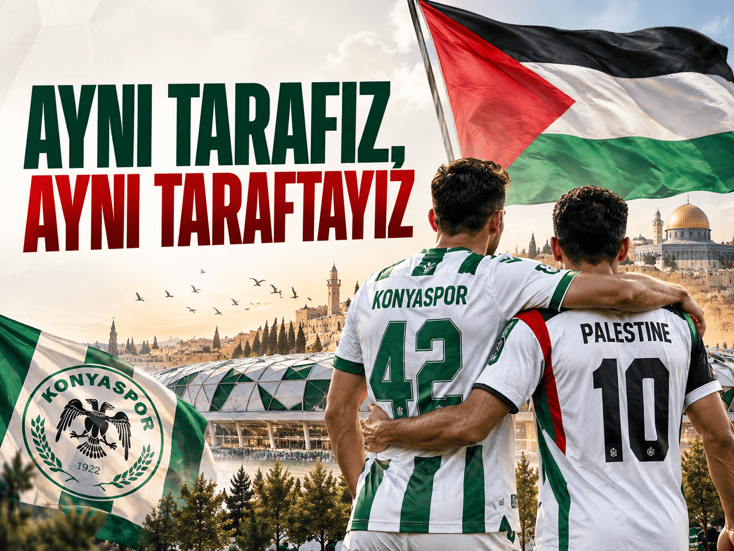 Konyaspor'dan Filistin ile anlamlı dostluk maçı