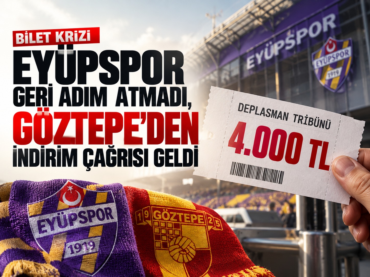 Eyüpspor-Göztepe maçında 4 bin TL'lik bilet krizi