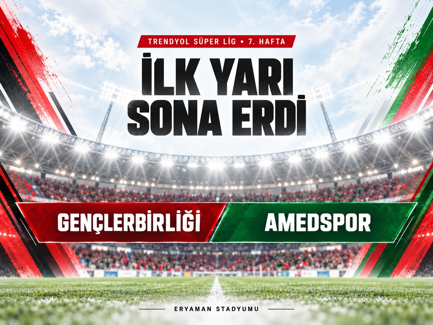 Gençlerbirliği–Amedspor maçında devre skoru ne oldu?