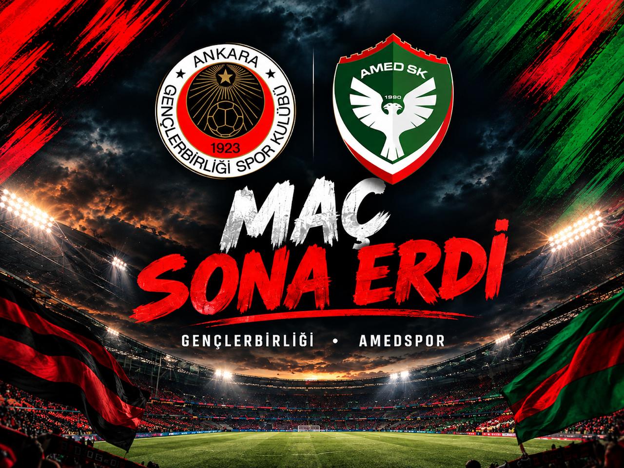 Ankara’daki Gençlerbirliği–Amedspor mücadelesi tamamlandı