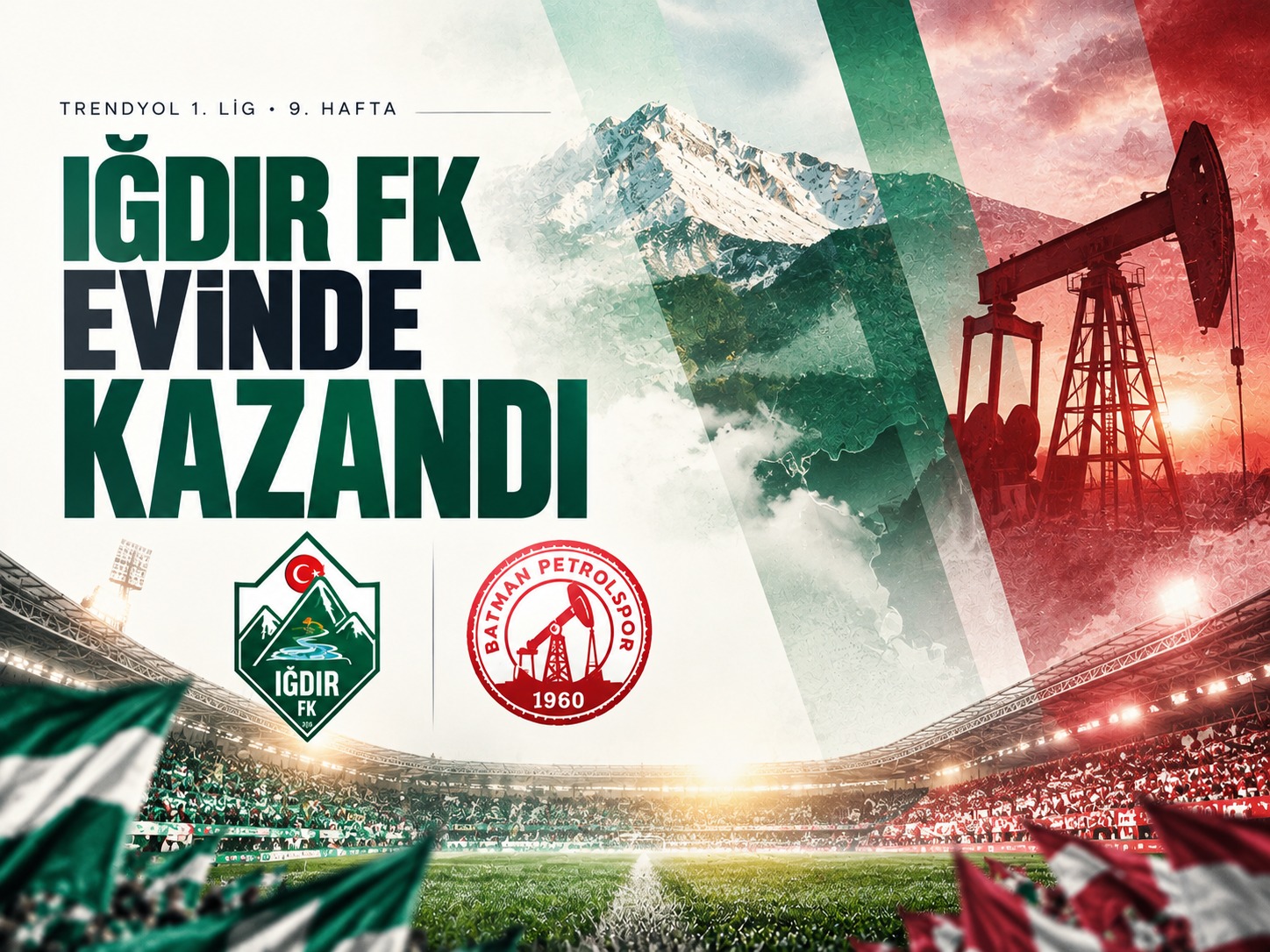 Iğdır FK, Batman Petrolspor'u 2-1 mağlup etti
