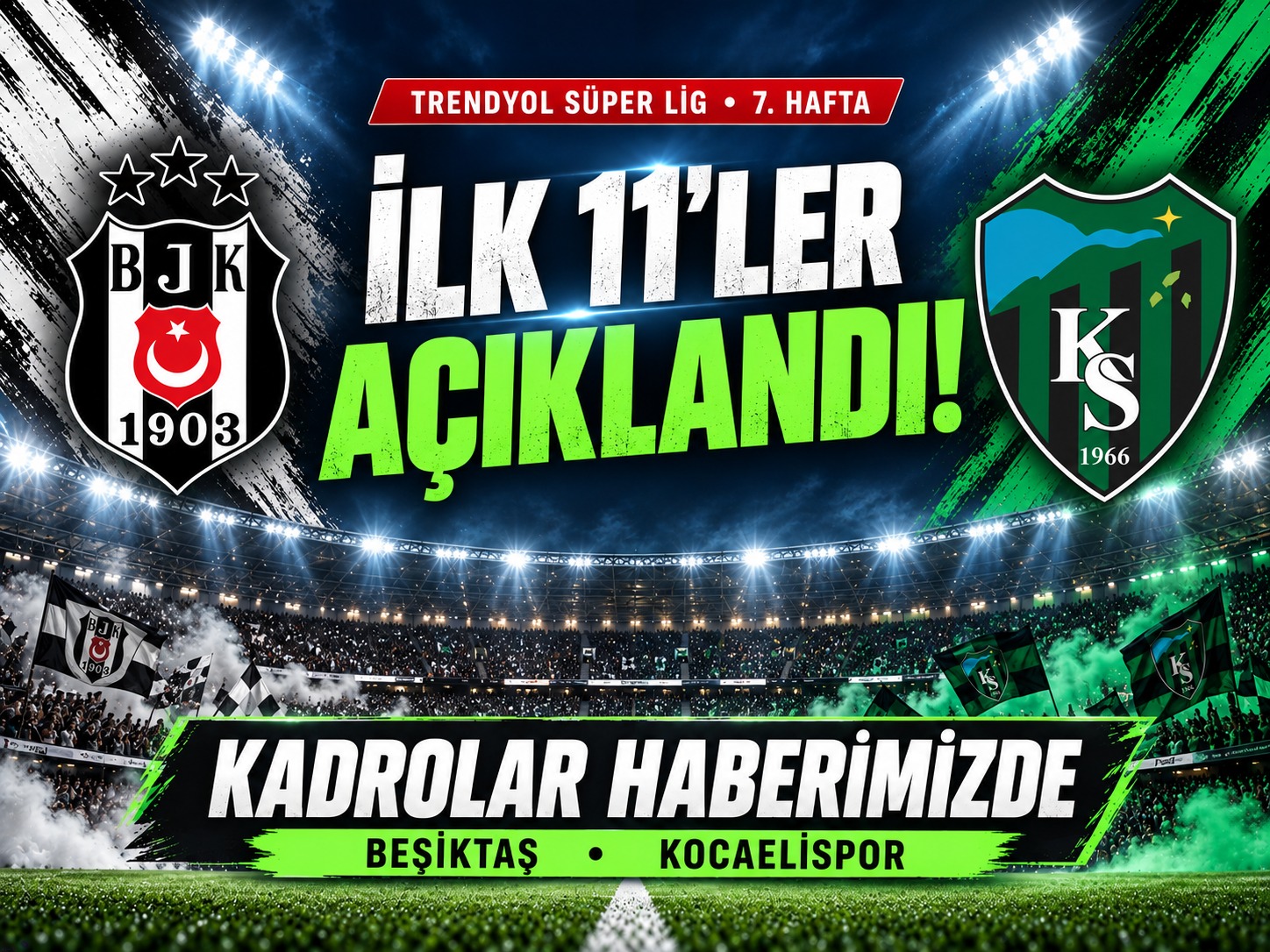 Beşiktaş'ın Kocaelispor karşısındaki ilk 11'i belli oldu