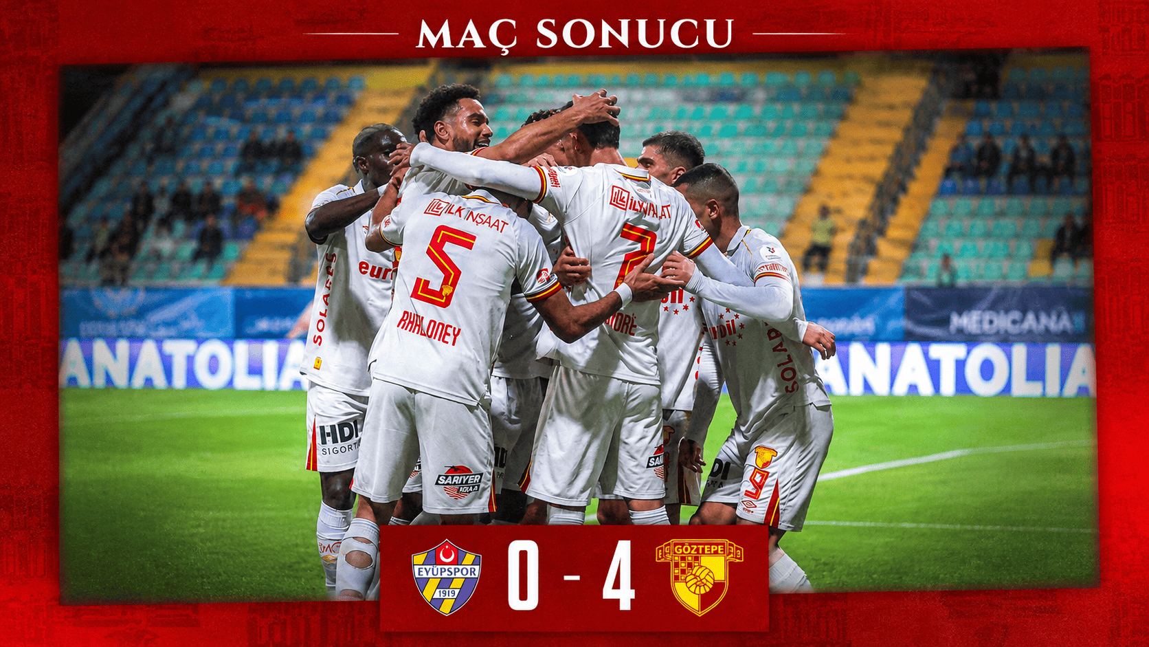 Göztepe sezonun ilk galibiyetini 4-0’la aldı