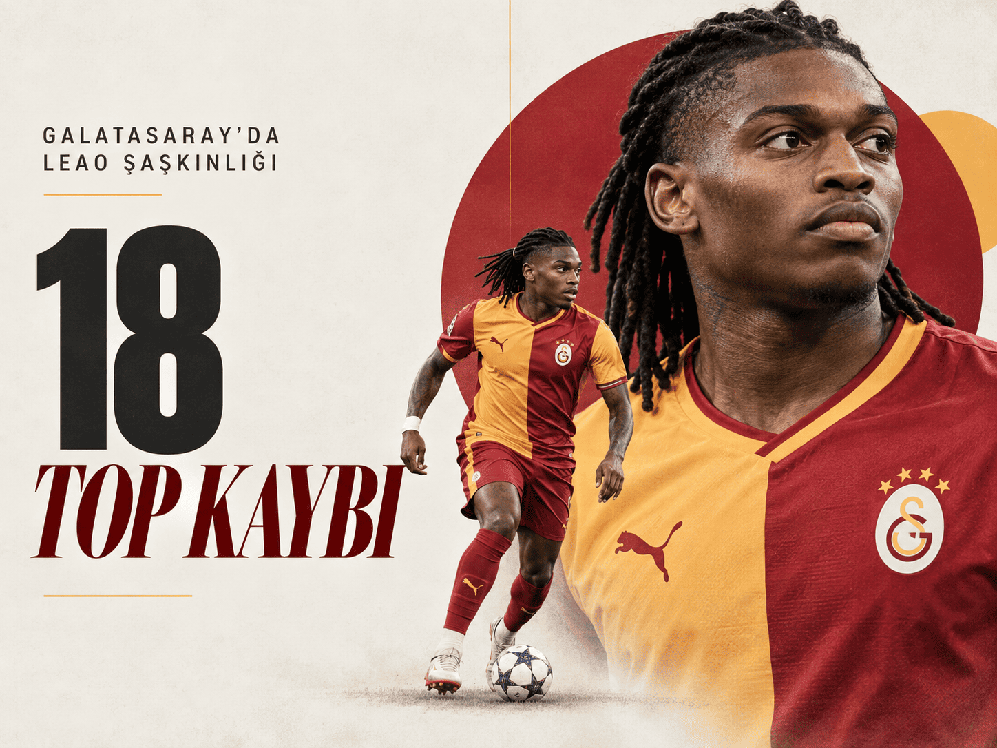Galatasaray'da Leao şaşkınlığı: 18 top kaybı