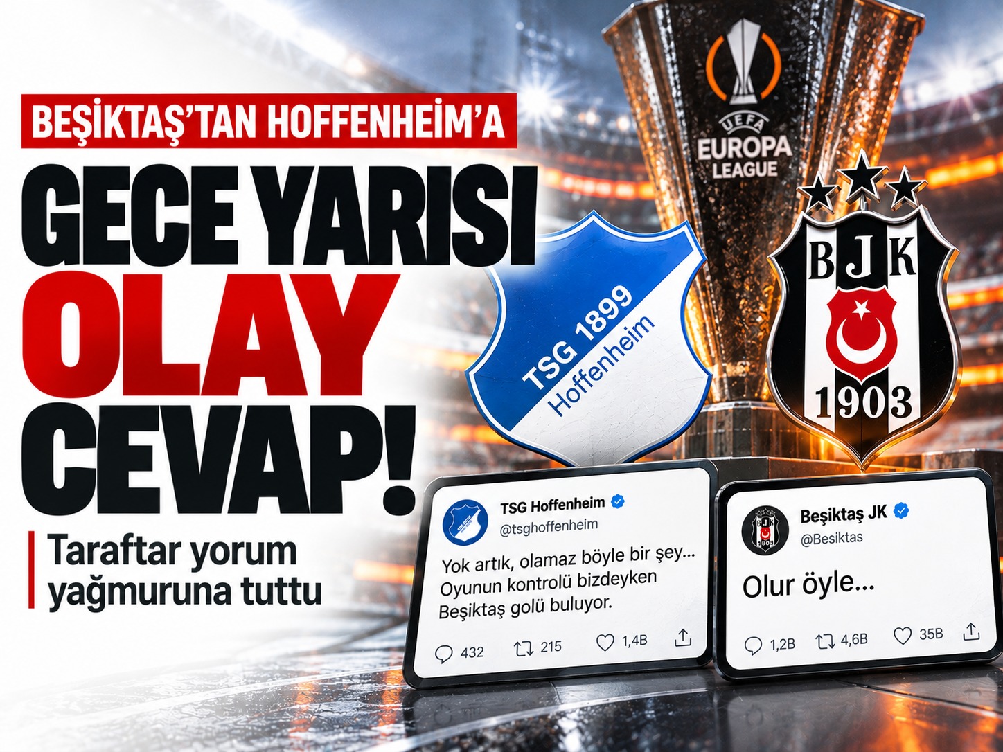 Beşiktaş'tan Hoffenheim'a gece yarısı olay yanıt!