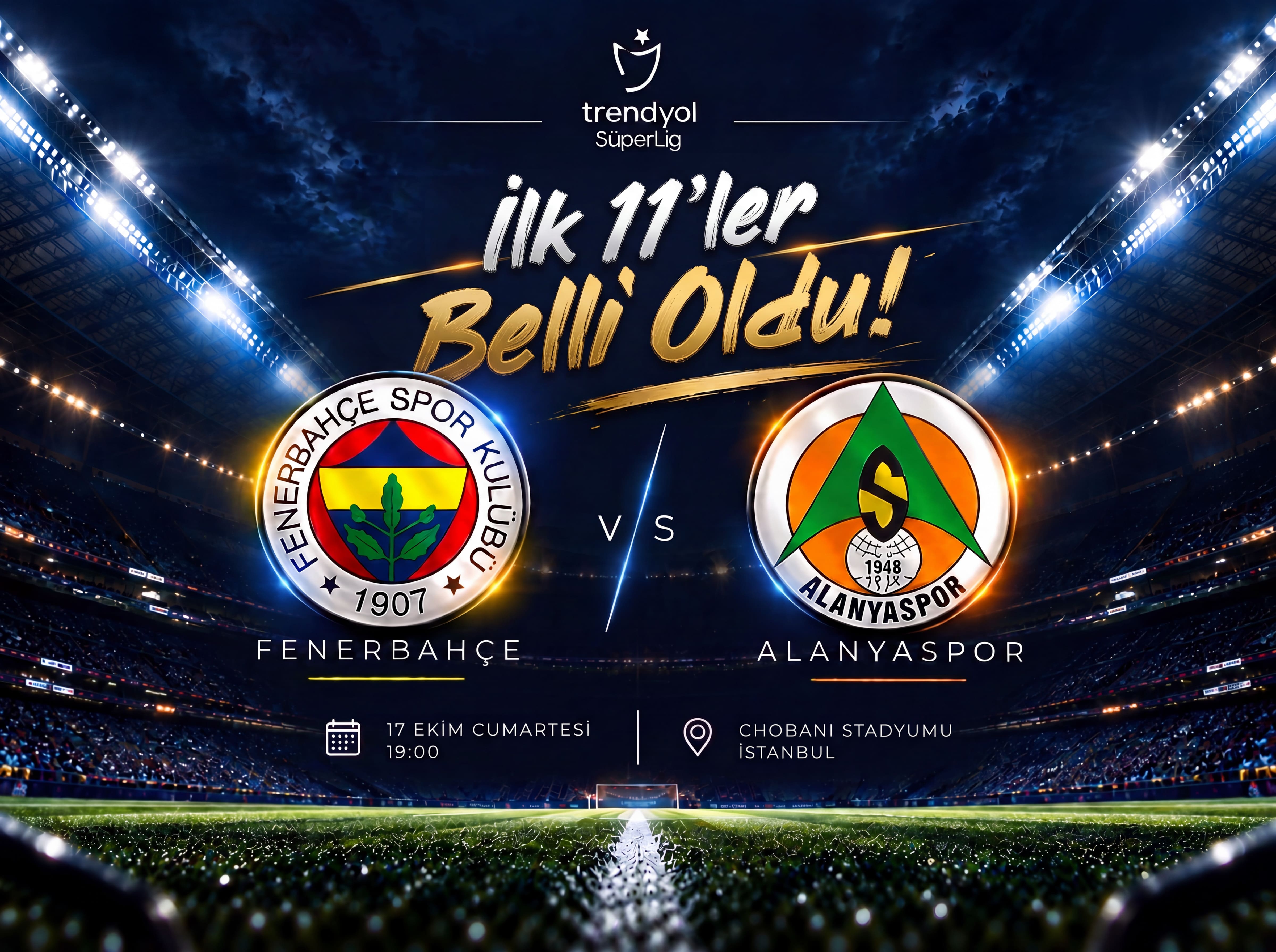 Fenerbahçe'de beklenen karar geldi! İsmail Kartal 11'ini açıkladı