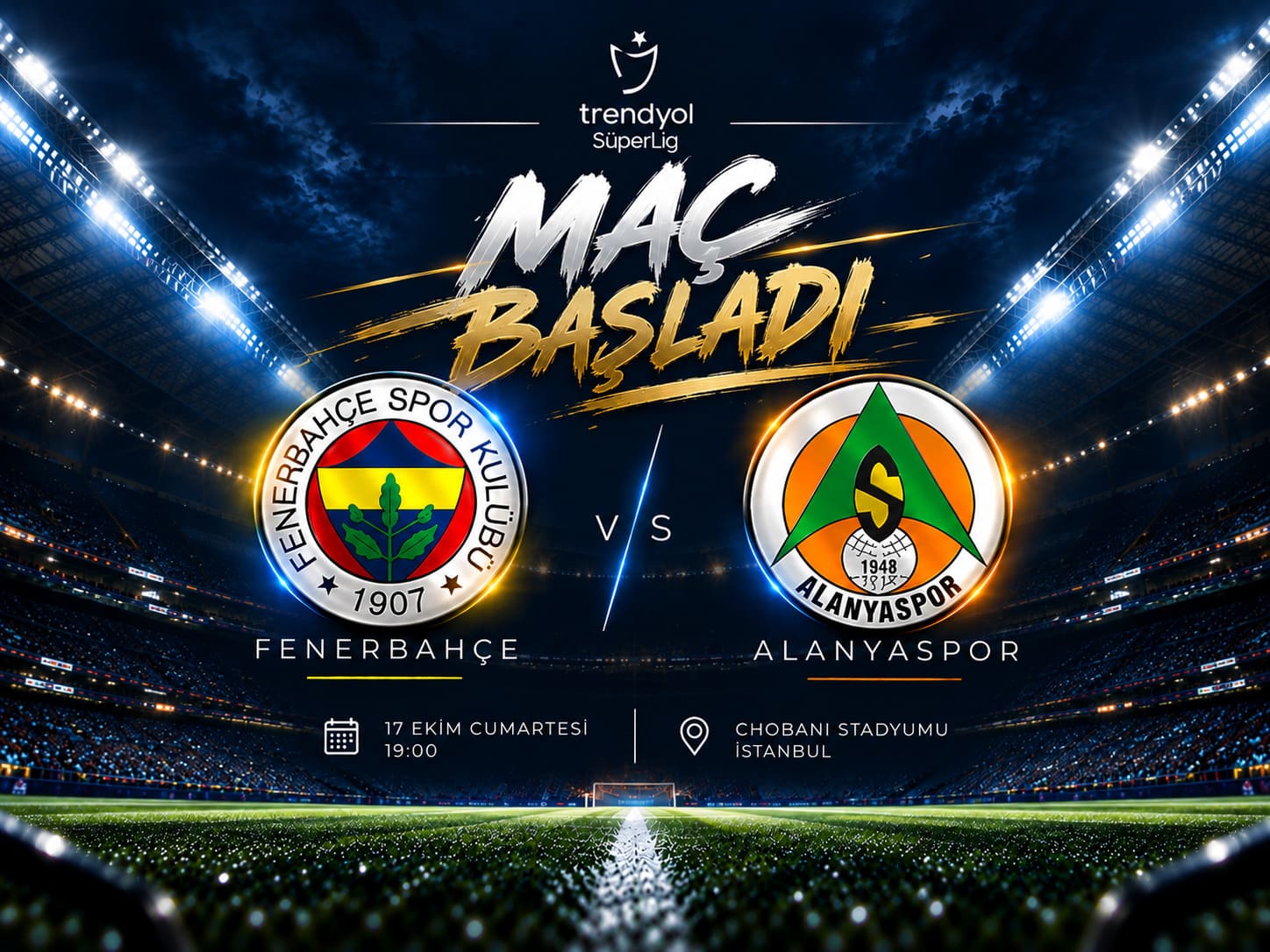 Fenerbahçe'de gözler Alanyaspor maçında! İlk düdük çaldı