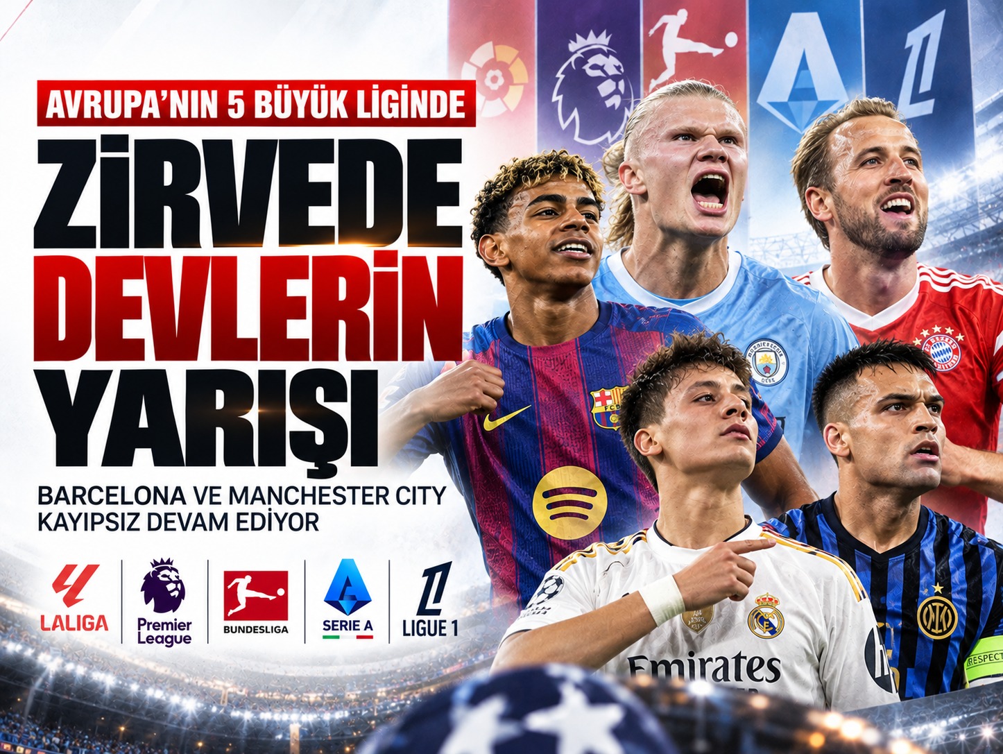 Avrupa'nın beş büyük liginde liderler belli oldu!