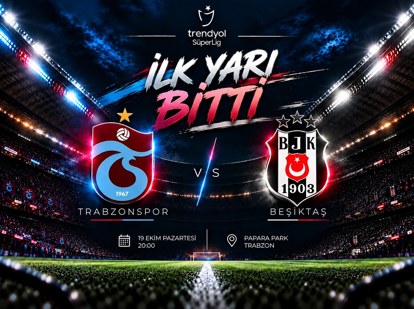 Papara Park’ta ilk 45 dakika tamamlandı