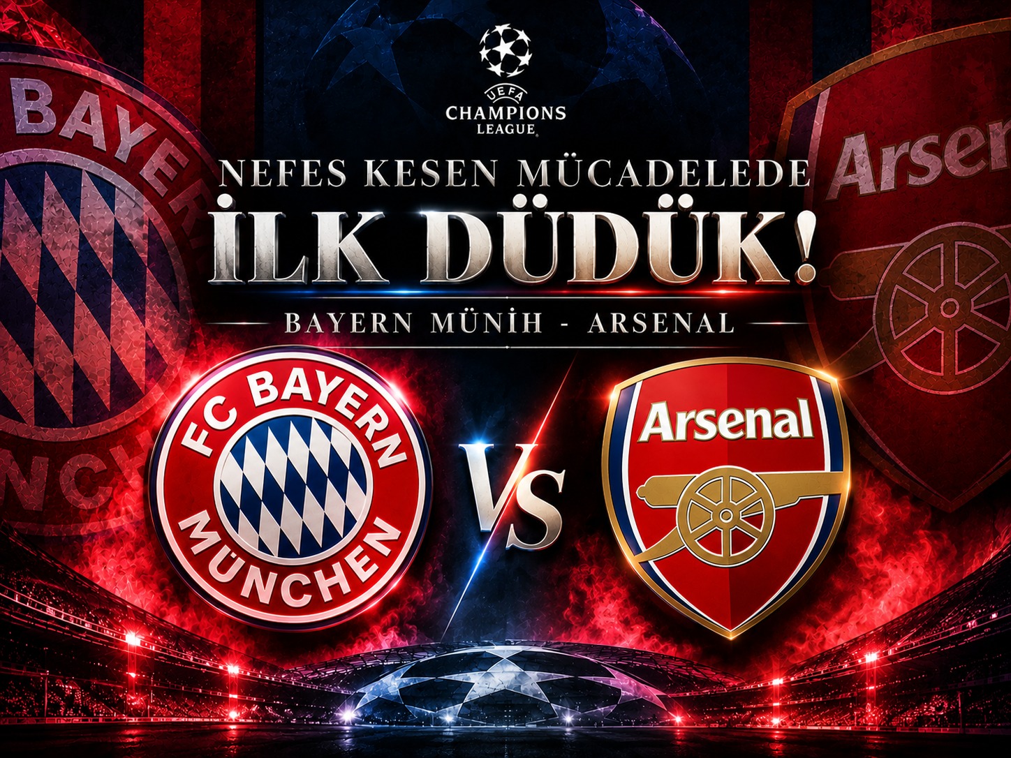Dev maçta ilk düdük çaldı: Bayern Münih ile Arsenal karşı karşıya