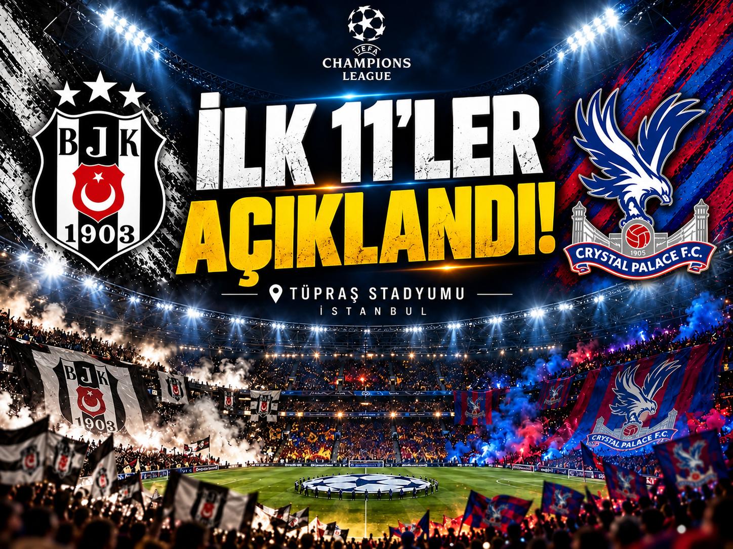 Beşiktaş’ın Crystal Palace maçı ilk 11’i belli oldu